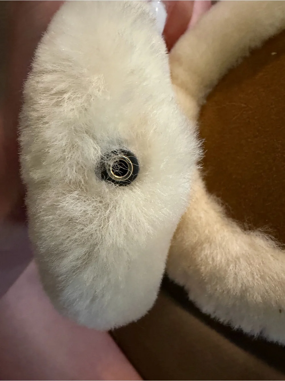 UGG Cream Shearling Ear Warmers with headphone plug-in